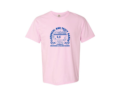 brand:Comfort Colors|color:Blossom|Retro Ramen Noodle Cartoon Mascot Design Graphic T-Shirt