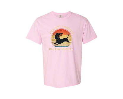 brand:Comfort Colors|color:Blossom|Dachshund Ive Got Friends In Low Places 2 Graphic T-Shirt