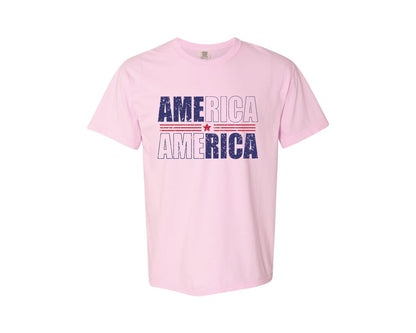 brand:Comfort Colors|color:Blossom|America Patriotic Graphic T-Shirt