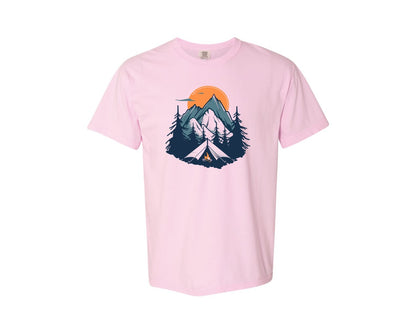 brand:Comfort Colors|color:Blossom|Sunset Camping Adventure T Shirt Design 8 Graphic T-Shirt