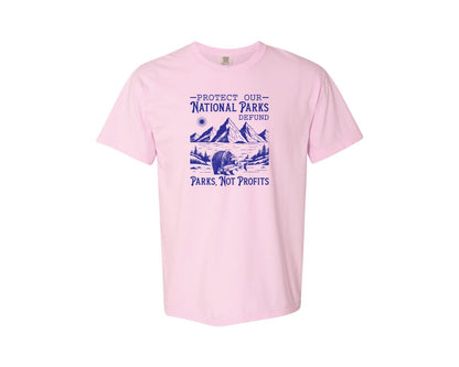 brand:Comfort Colors|color:Blossom|Protect Our National Parks Defund Doge Graphic T-Shirt