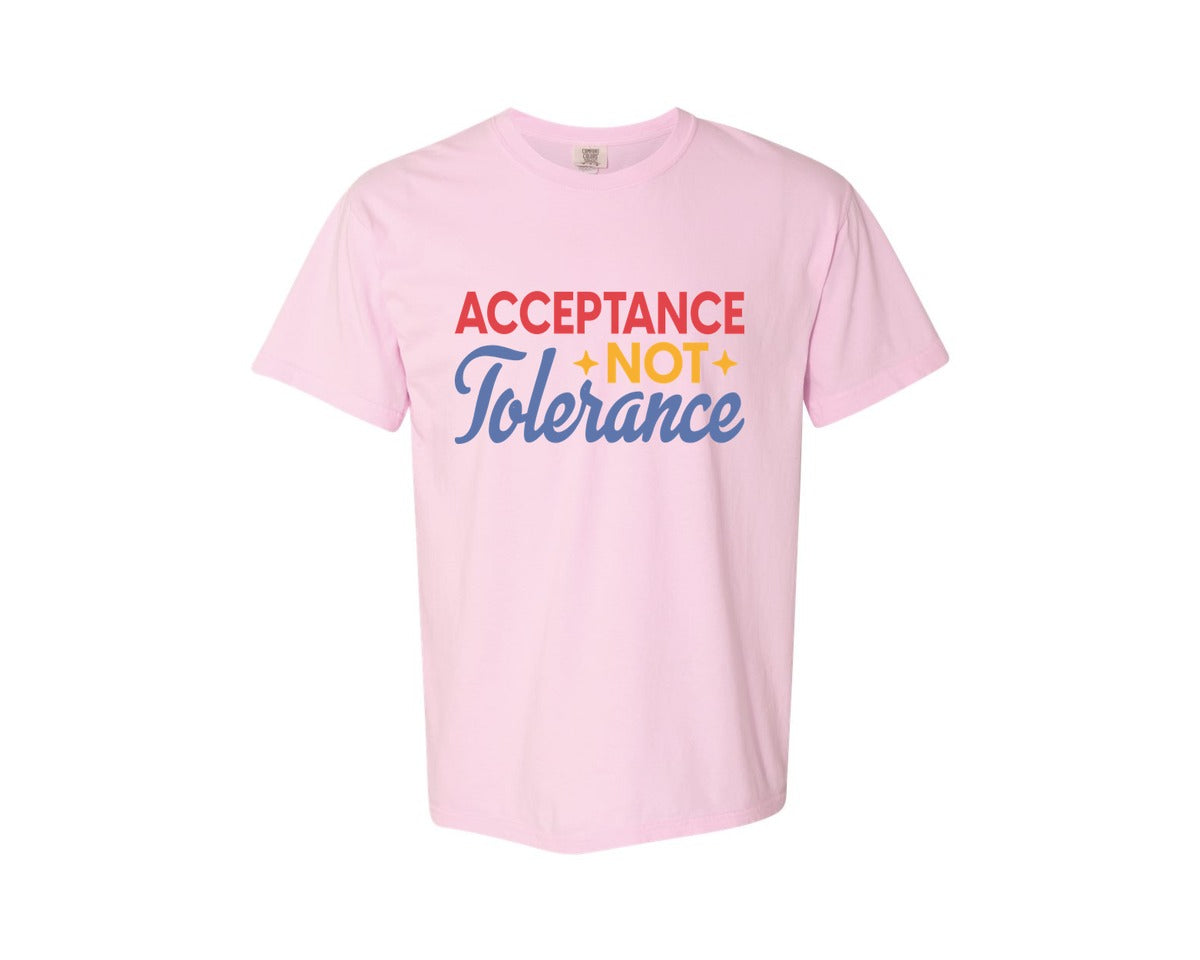 brand:Comfort Colors|color:Blossom|Acceptance Not Tolerance T Shirt Graphic T-Shirt