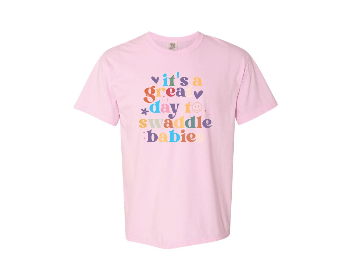 brand:Comfort Colors|color:Blossom|Its A Beautiful Day To Catch Babies Graphic T-Shirt