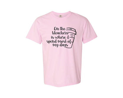 brand:Comfort Colors|color:Blossom|On The Bleachers Sports Mom Graphic T-Shirt