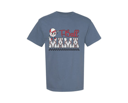brand:Comfort Colors|color:Blue Jean|T Ball Mom Pngbaseball Mama 2 Graphic T-Shirt
