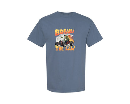 brand:Comfort Colors|color:Blue Jean|Breakin The Law T Shirt Design Graphic T-Shirt