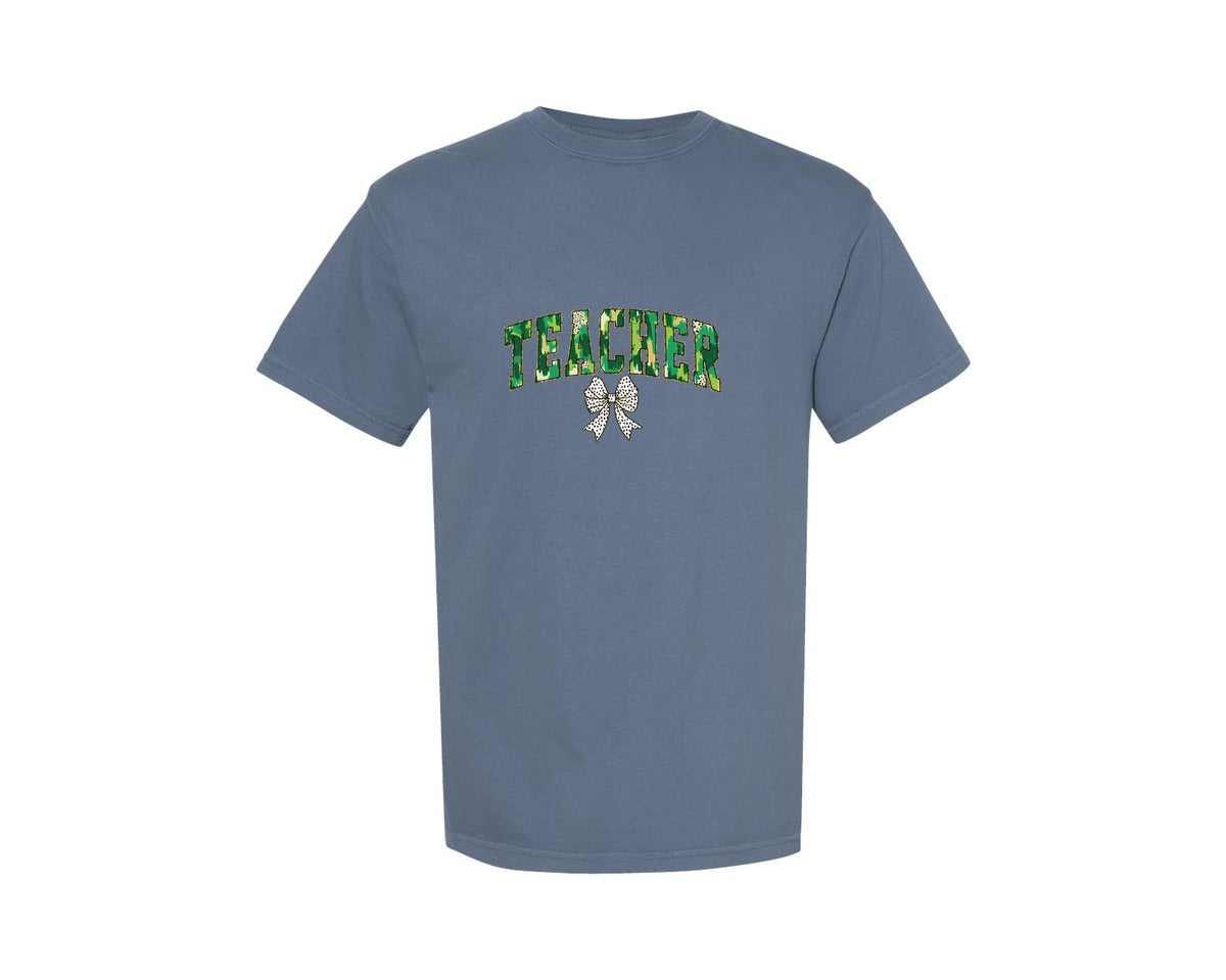 brand:Comfort Colors|color:Blue Jean|St Patricks Teacher Day Lucky Charm Graphic T-Shirt