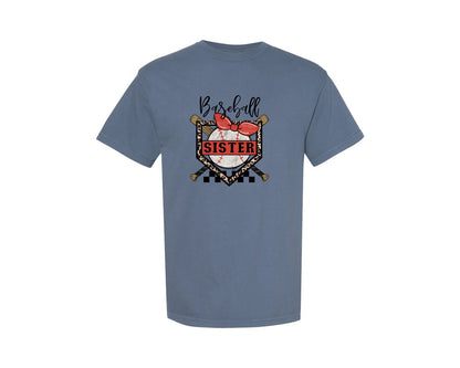 brand:Comfort Colors|color:Blue Jean|Baseball Sister Baseball 2 Graphic T-Shirt