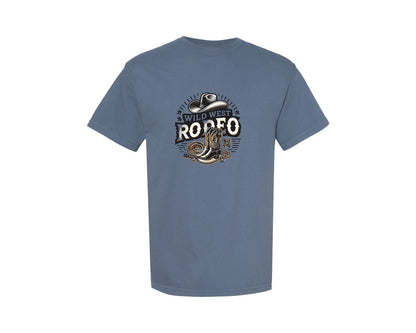 brand:Comfort Colors|color:Blue Jean|Western Wild West Rodeo T Shirt Graphic T-Shirt