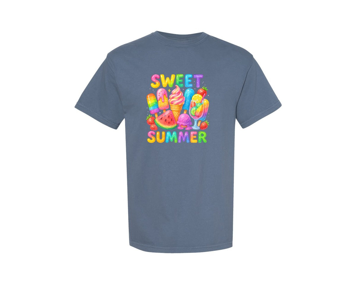 brand:Comfort Colors|color:Blue Jean|Sweet Summer 5 Graphic T-Shirt