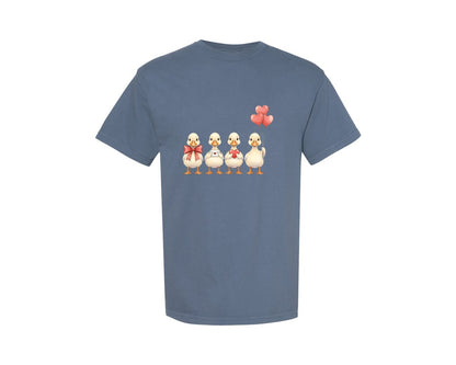 brand:Comfort Colors|color:Blue Jean|Funny Valentine Goose Valentine 2 Graphic T-Shirt