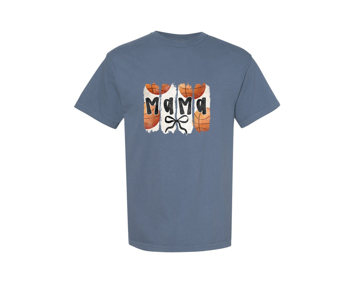 brand:Comfort Colors|color:Blue Jean|Coquette Basketball Mama 3 Graphic T-Shirt