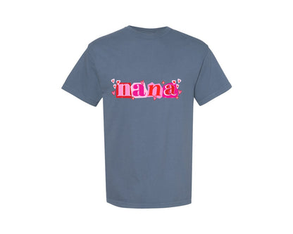 brand:Comfort Colors|color:Blue Jean|Nana Valentine Ransom Letter Graphic T-Shirt