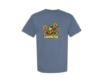 brand:Comfort Colors|color:Blue Jean|Funny Frog Teacher Graphic T-Shirt