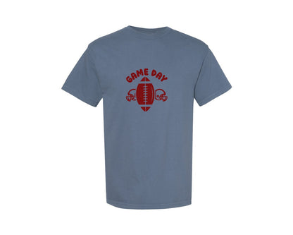 brand:Comfort Colors|color:Blue Jean|Game Day Football Tshirt Graphic T-Shirt