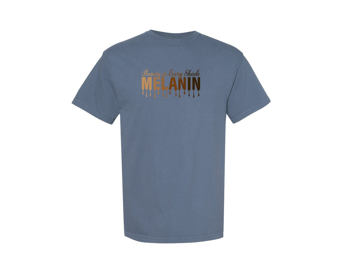 brand:Comfort Colors|color:Blue Jean|Beauty In Every Shade Melanin T Shirt 2 Graphic T-Shirt