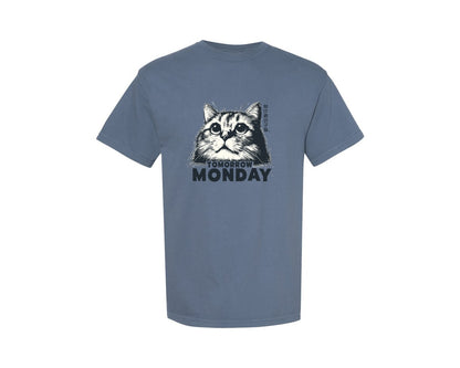 brand:Comfort Colors|color:Blue Jean|Tomorrow Is Monday Lazy Cat Shirt Graphic T-Shirt