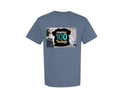 brand:Comfort Colors|color:Blue Jean|100 Days Of School Shirt 10 Graphic T-Shirt