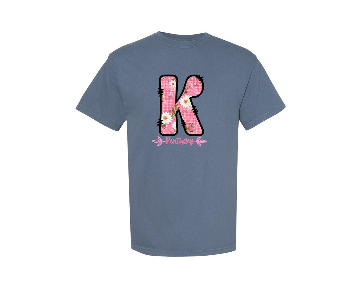 brand:Comfort Colors|color:Blue Jean|Kentucky Ky Spring Graphic T-Shirt
