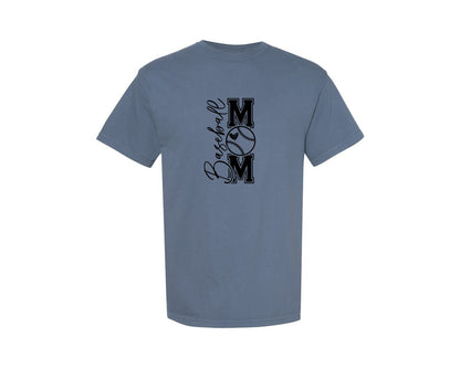 brand:Comfort Colors|color:Blue Jean|Baseball Mom Baseball Mom 2 Graphic T-Shirt