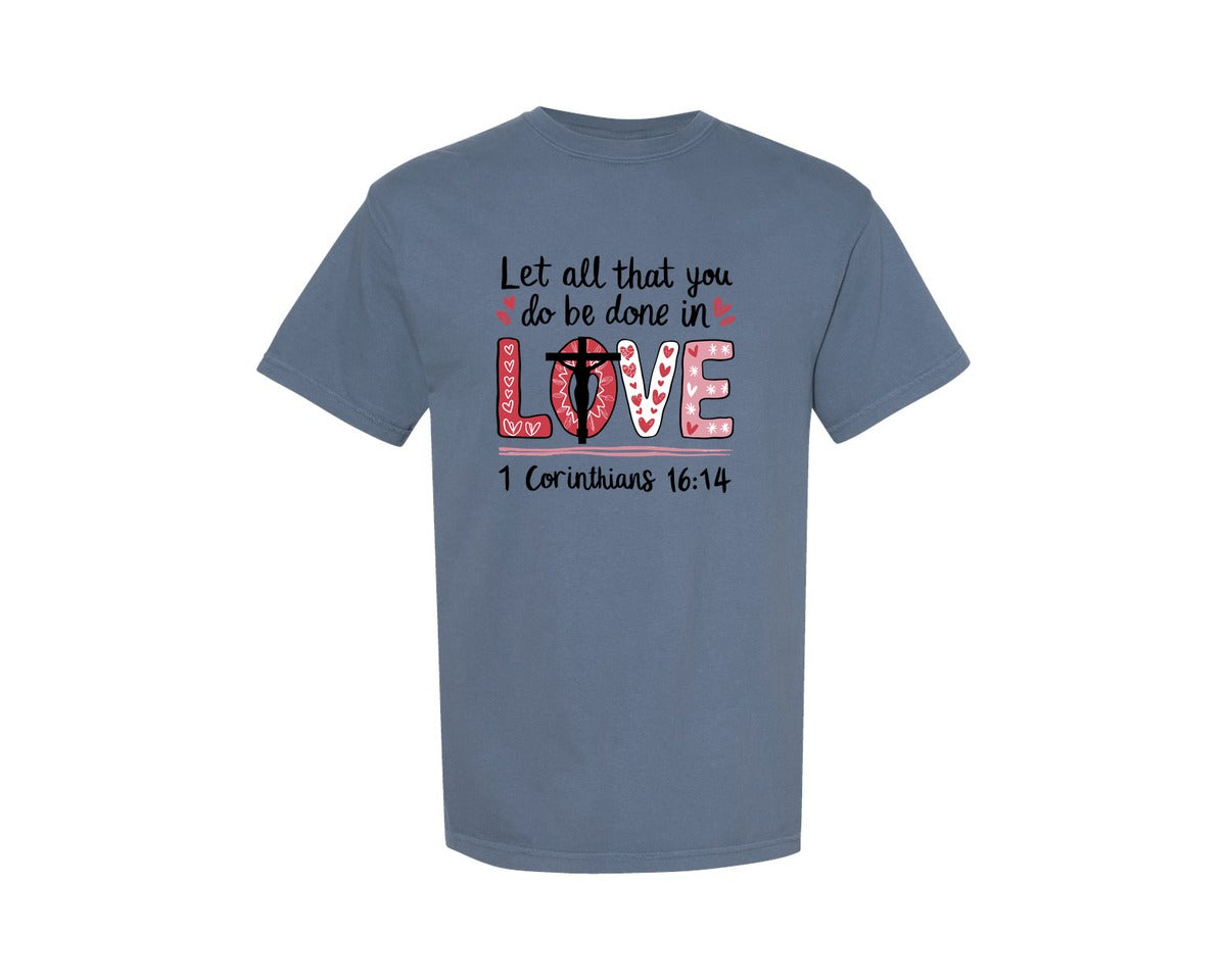 brand:Comfort Colors|color:Blue Jean|God Says You Are Valentine 4 Graphic T-Shirt