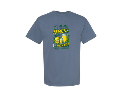 brand:Comfort Colors|color:Blue Jean|When Life Gives You Lemons Make T Shirt Graphic T-Shirt