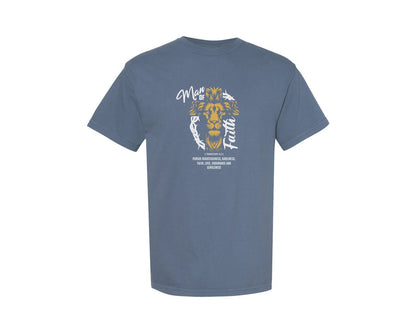 brand:Comfort Colors|color:Blue Jean|Man Of Faith 1 Timothy 6 11 Graphic T-Shirt