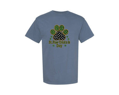 brand:Comfort Colors|color:Blue Jean|St Paw Tricks Day 2 Graphic T-Shirt