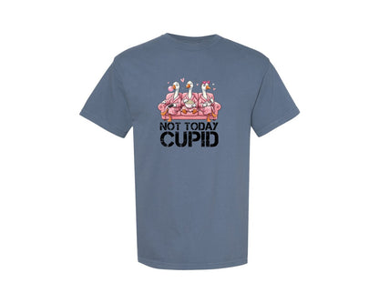 brand:Comfort Colors|color:Blue Jean|Not Today Cupid Goose Valentine Graphic T-Shirt