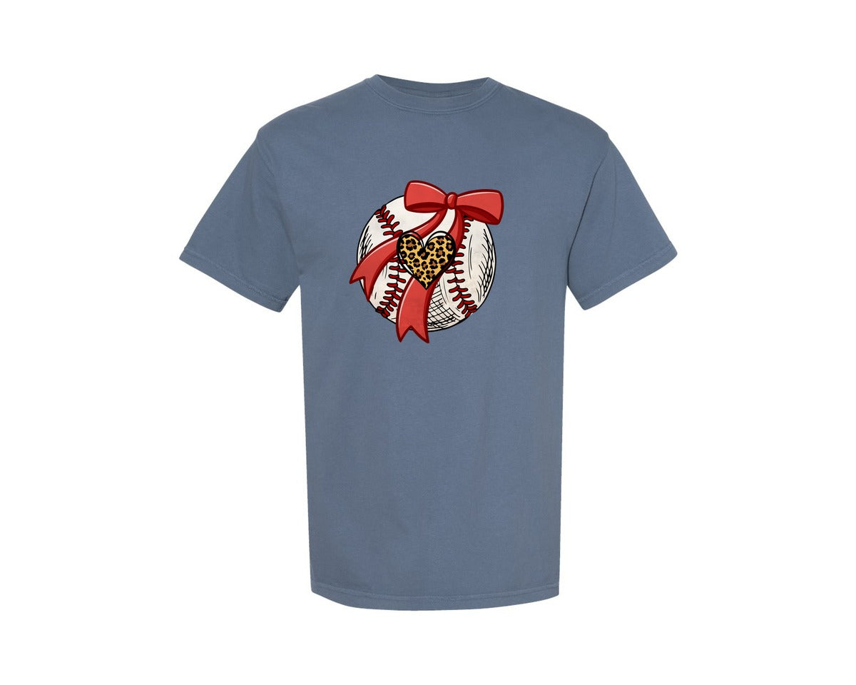 brand:Comfort Colors|color:Blue Jean|Coquette Baseball Baseball Mama Graphic T-Shirt
