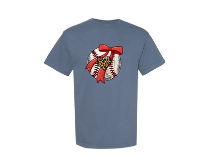 brand:Comfort Colors|color:Blue Jean|Coquette Baseball Baseball Mama Graphic T-Shirt