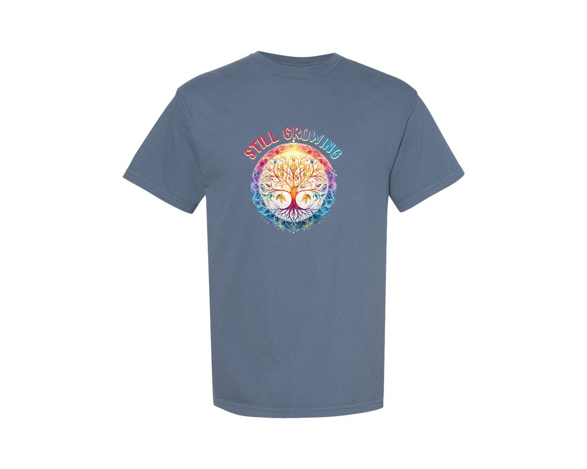 brand:Comfort Colors|color:Blue Jean|Yoga Mandala Rainbow Quote Graphic T-Shirt