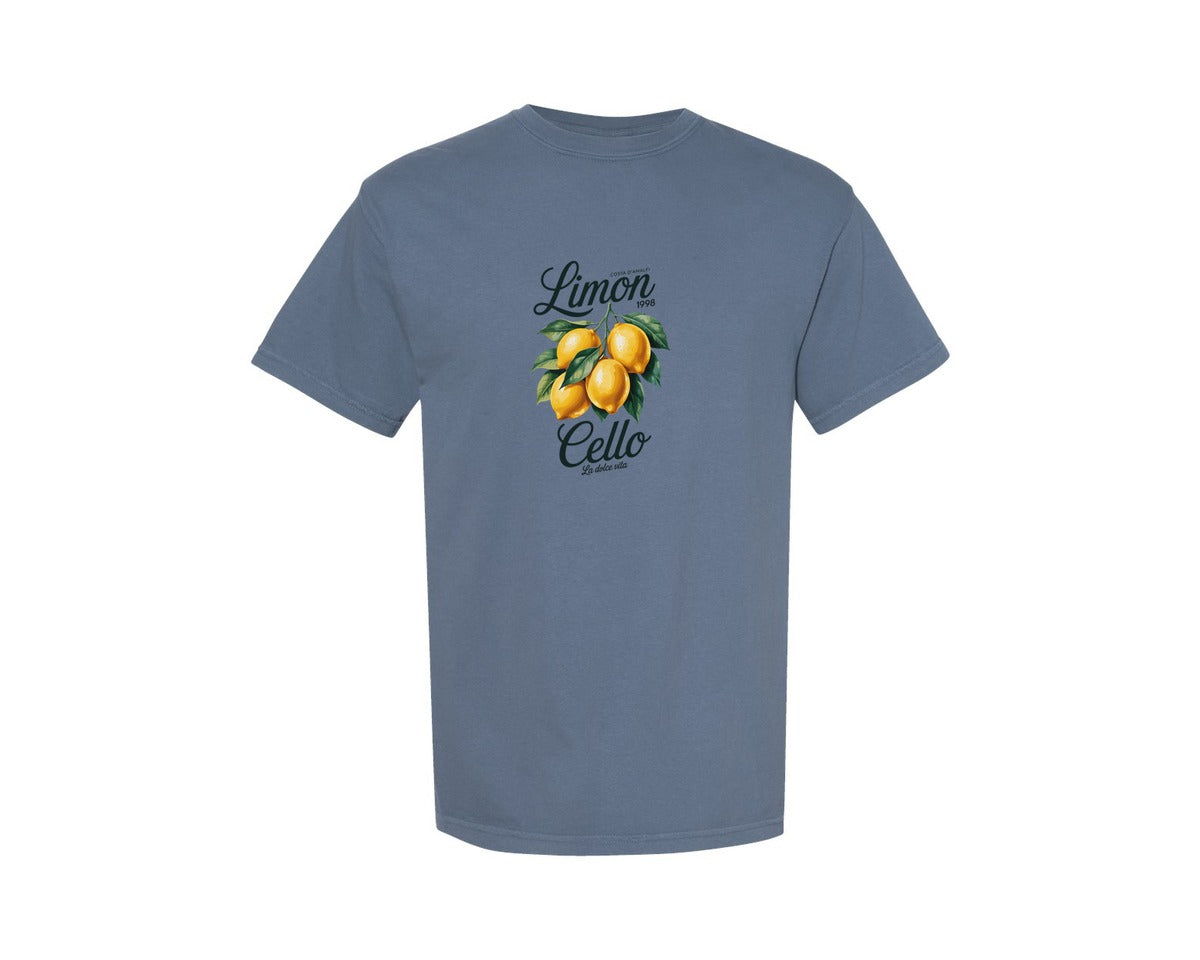 brand:Comfort Colors|color:Blue Jean|Limoncello La Dolce Vita Amalfi Graphic T-Shirt