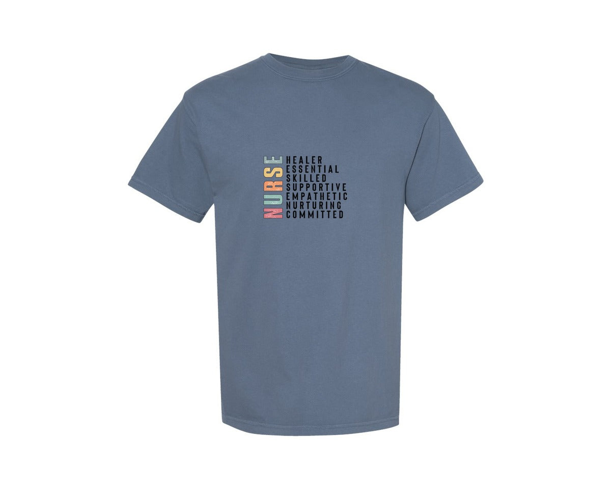 brand:Comfort Colors|color:Blue Jean|Nurse Nursing Funny Graphic T-Shirt