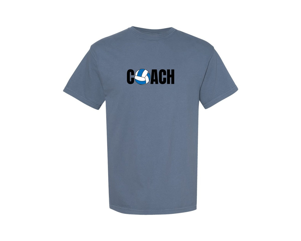 brand:Comfort Colors|color:Blue Jean|Volleyball Coach File Graphic T-Shirt