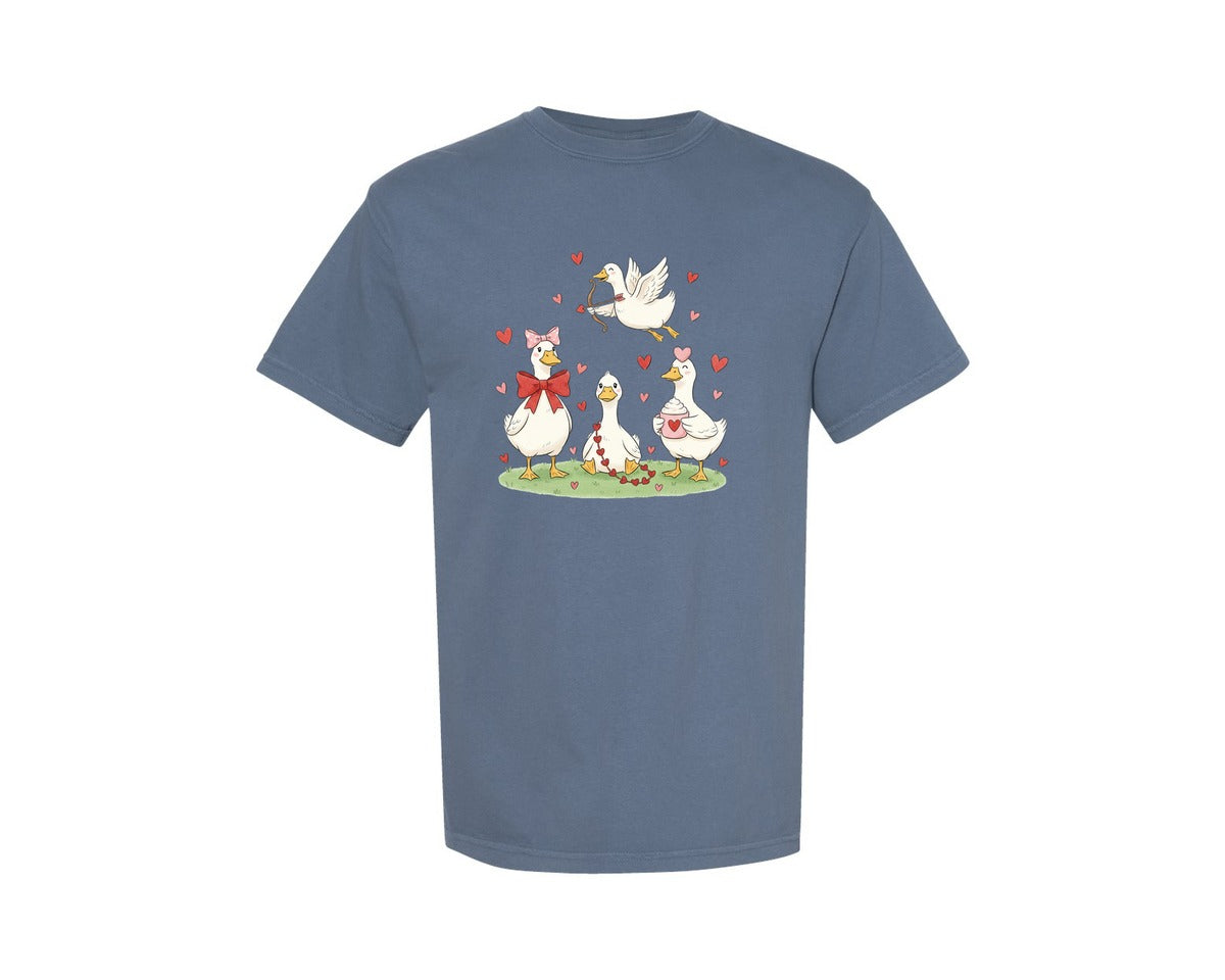 brand:Comfort Colors|color:Blue Jean|Valentine Goose Valentine Graphic T-Shirt