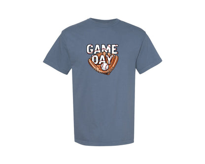 brand:Comfort Colors|color:Blue Jean|Baseball Game Day Mom Shirt For Women Graphic T-Shirt