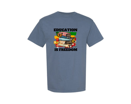 brand:Comfort Colors|color:Blue Jean|Black History Month Education Graphic T-Shirt