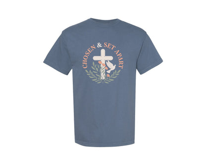 brand:Comfort Colors|color:Blue Jean|Chosen Set Apart Graphic T-Shirt