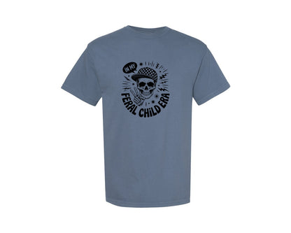 brand:Comfort Colors|color:Blue Jean|In My Feral Child Era Toddler Shirt Graphic T-Shirt