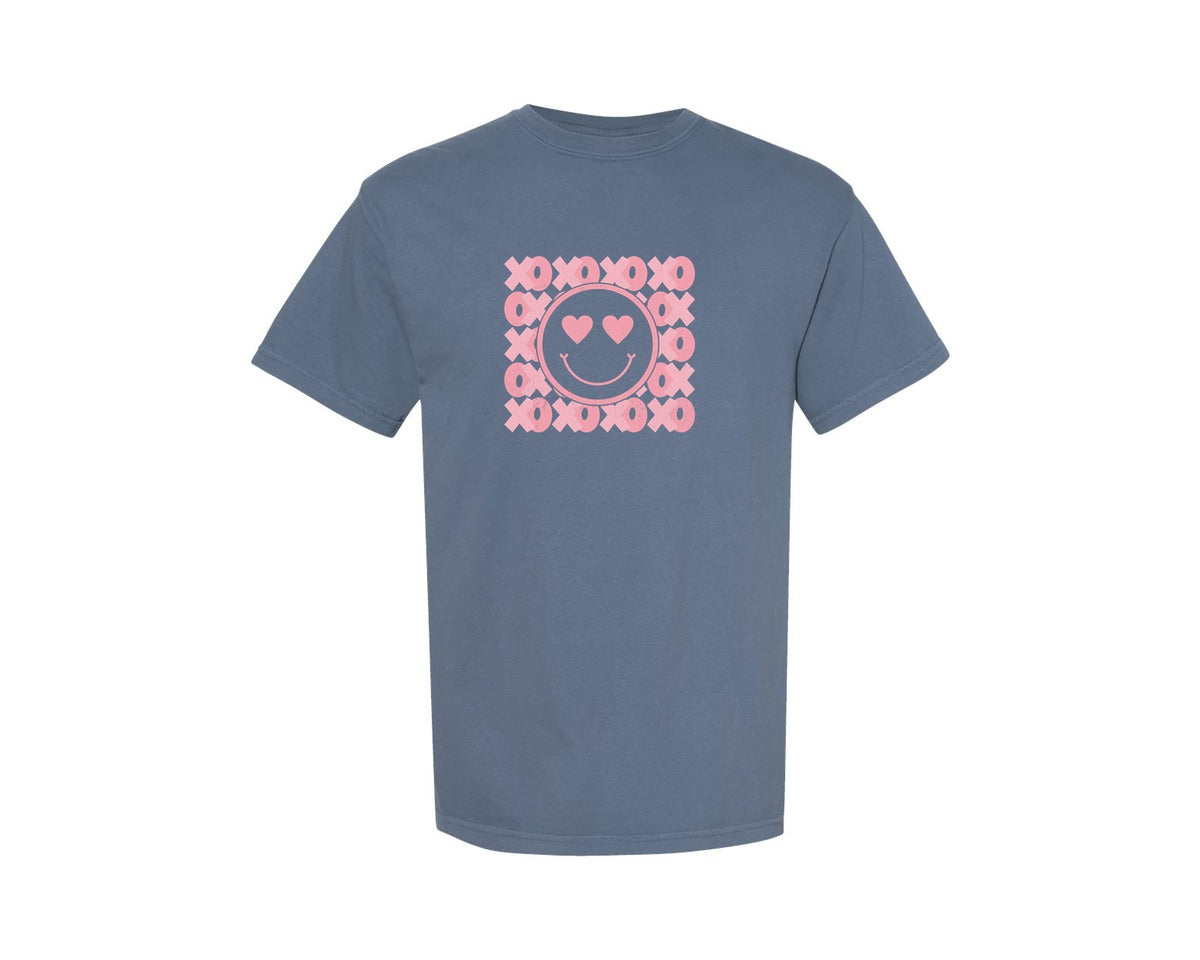 brand:Comfort Colors|color:Blue Jean|Retro Groovy Valentines Tshirt Designs Graphic T-Shirt