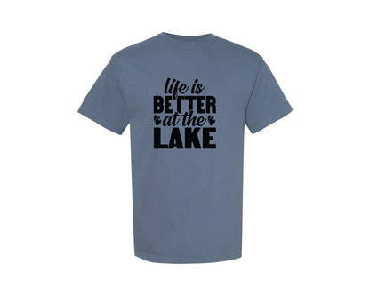 brand:Comfort Colors|color:Blue Jean|Life Is Better At The Lake 60 Graphic T-Shirt