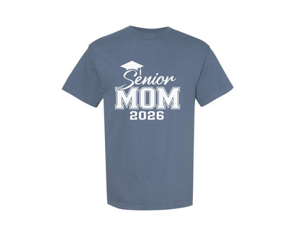 brand:Comfort Colors|color:Blue Jean|Senior Mom 2026 Class Of 2026 2 Graphic T-Shirt