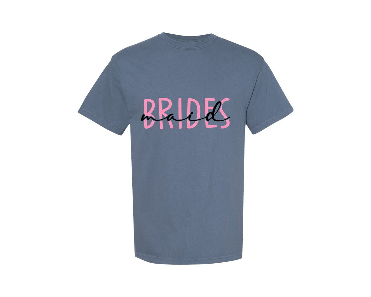 brand:Comfort Colors|color:Blue Jean|Bridesmaid Bridal Party Graphic T-Shirt