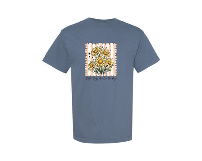 brand:Comfort Colors|color:Blue Jean|Better Ays Are On The Way Preppy Boho Graphic T-Shirt