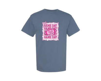 brand:Comfort Colors|color:Blue Jean|Touchdown Season Football Mama Graphic T-Shirt