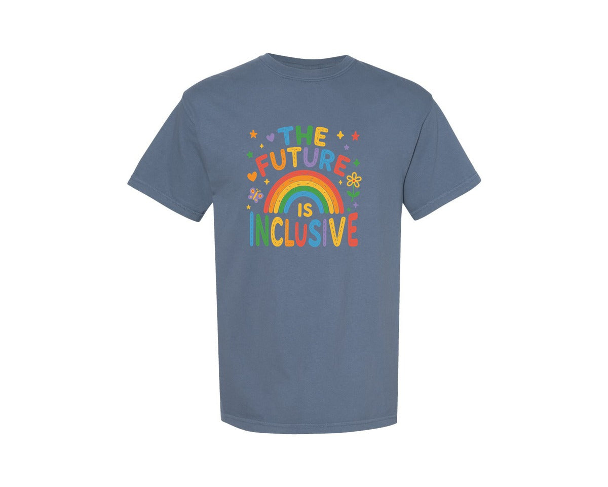 brand:Comfort Colors|color:Blue Jean|The Future Is Inclusive 2 Graphic T-Shirt