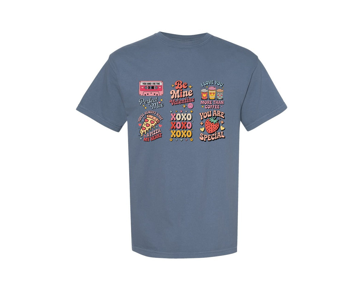 brand:Comfort Colors|color:Blue Jean|Retro Valentines Day 26 Graphic T-Shirt