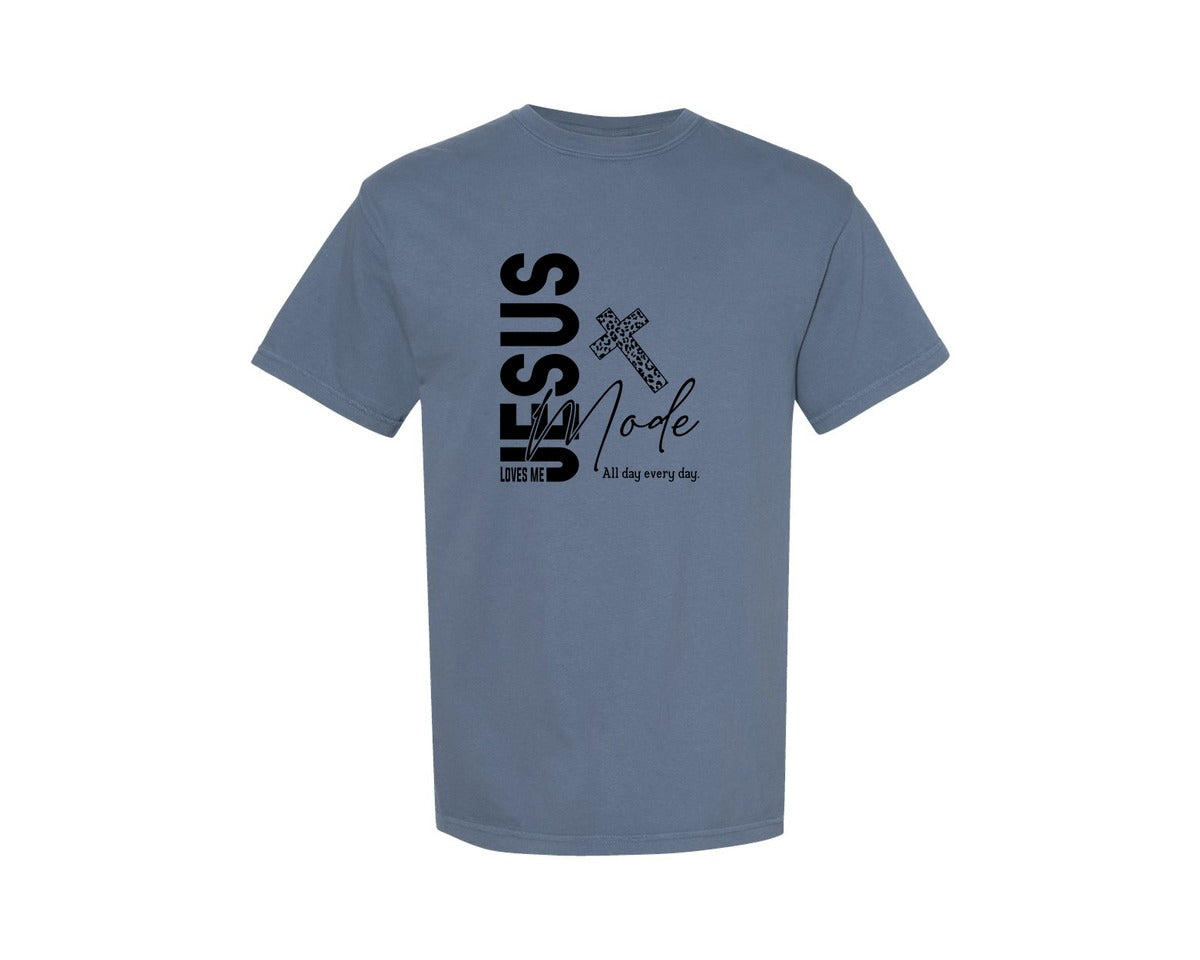 brand:Comfort Colors|color:Blue Jean|Jesus Loves Me Love Like Jesus Graphic T-Shirt