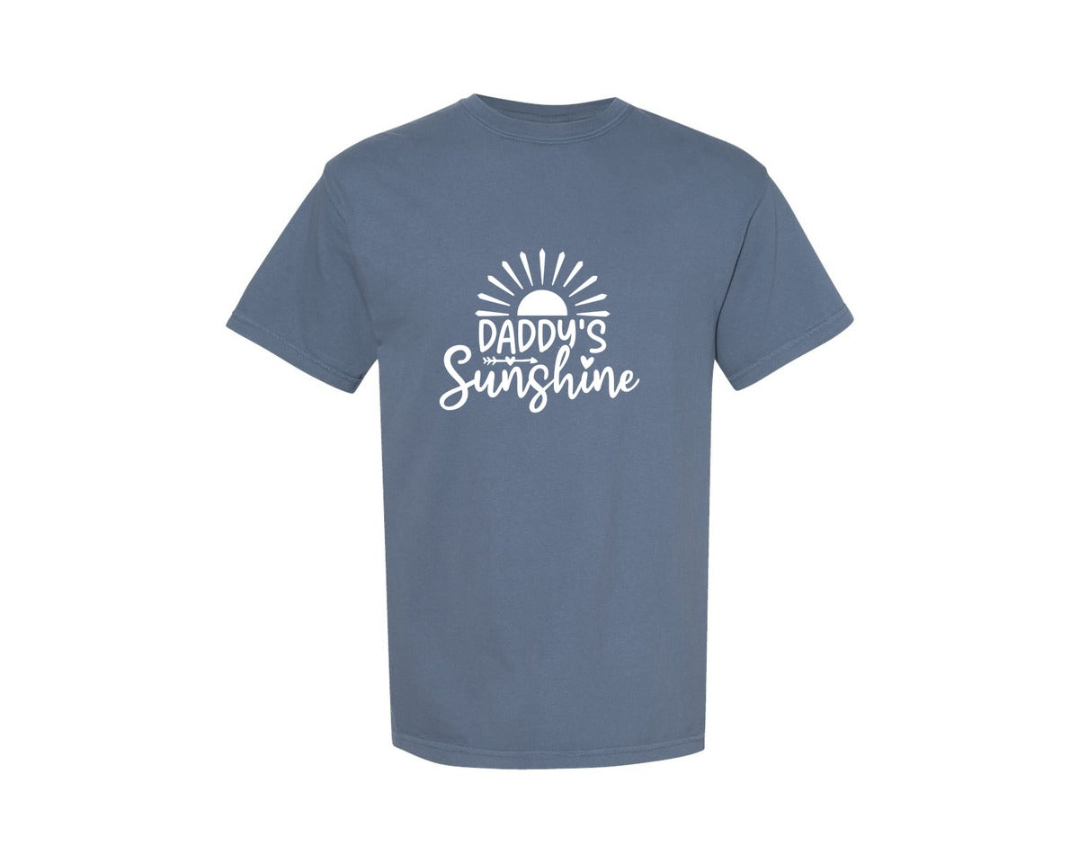 brand:Comfort Colors|color:Blue Jean|Daddys Sunshine Baby 3 Graphic T-Shirt